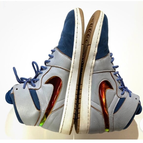 Nike Air Jordan 1 Mens Sneaker Nouveau 23 Dunk  From Above Multicolor Size 13 - Picture 6 of 10